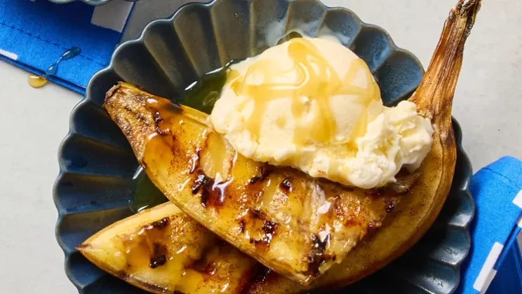 Simple & Affordable Grilled Bananas with Coconut Caramel Sauce Recipe